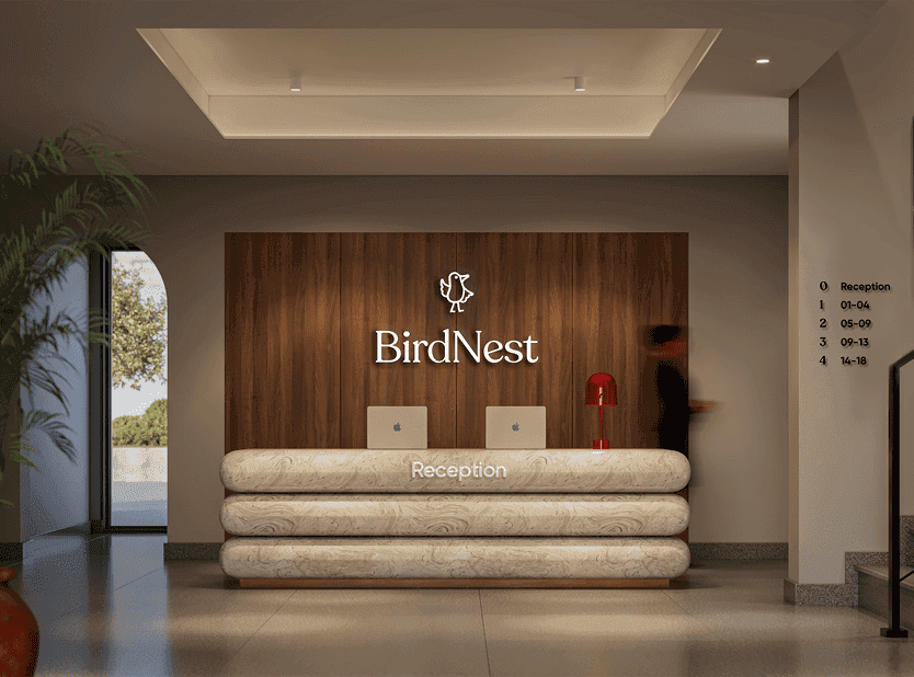 BirdNest reception area